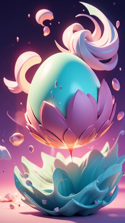 1 Monster Egg floating in the air, no base.. The image should be sharp and detailed, with beautiful colors.