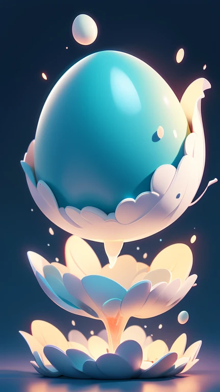 1 Monster Egg floating in the air, no base.. The image should be sharp and detailed, with beautiful colors.