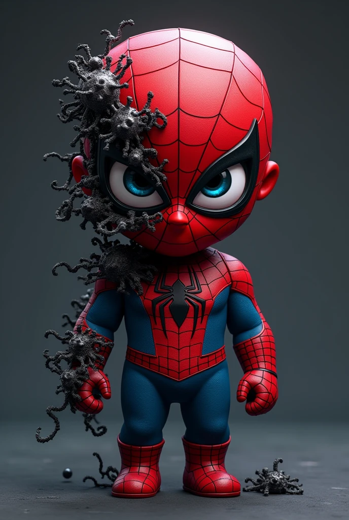 Make me a chibi spiderman black virus png photo