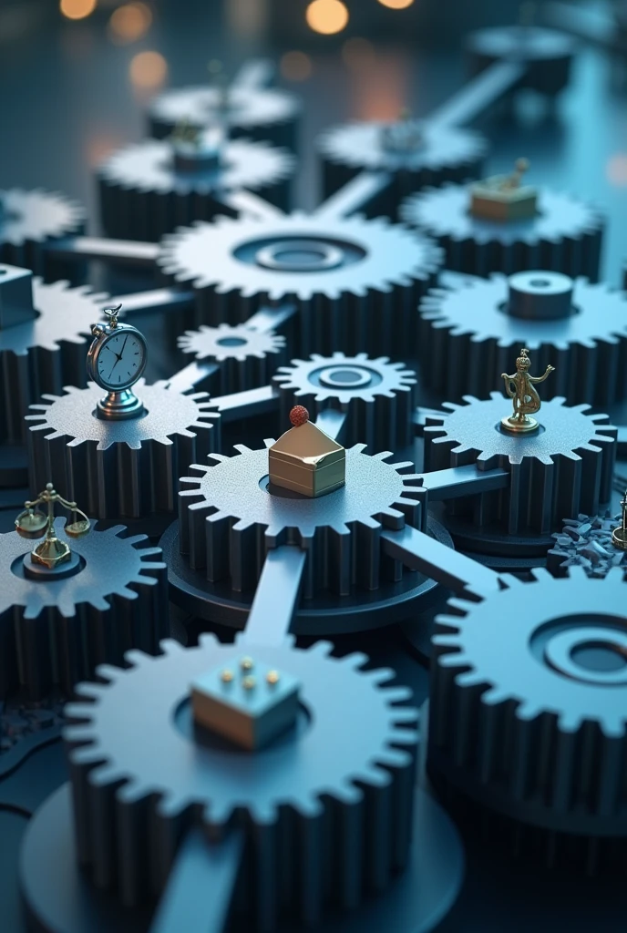 bottom: The background could be a production line or a company control room., giving a sense of connection between actions and results.
Additional Details:
Arrows connecting gears, indicating the continuous flow between planning, execution and evaluation.
Small icons like clocks (to represent the opportunity), scales (for balance), and tools (for correction) accompanying each gear.
bottom: The background could be a production line or a company control room., giving a sense of connection between actions and results.
Additional Details:
Arrows connecting gears, indicating the continuous flow between planning, execution and evaluation.
Small icons like clocks (to represent the opportunity), scales (for balance), and tools (for correction) accompanying each gear.