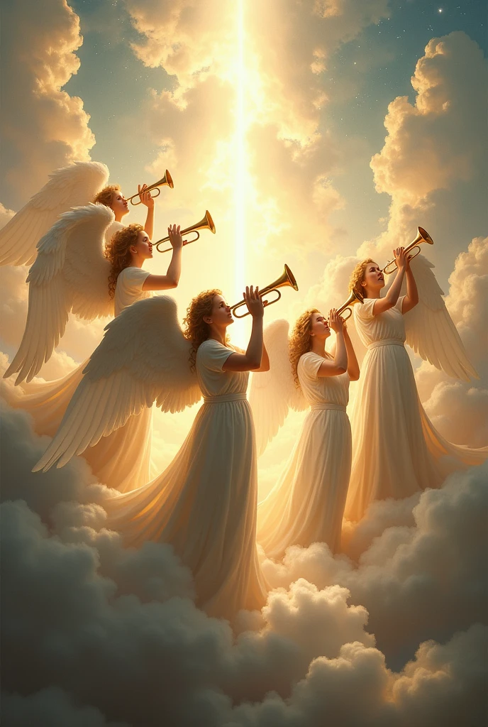 Angels blowing trumpets