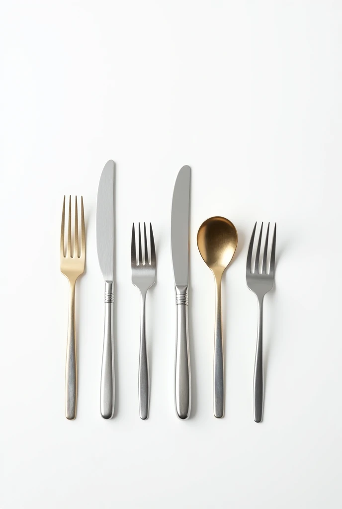 Cutlery on a white background