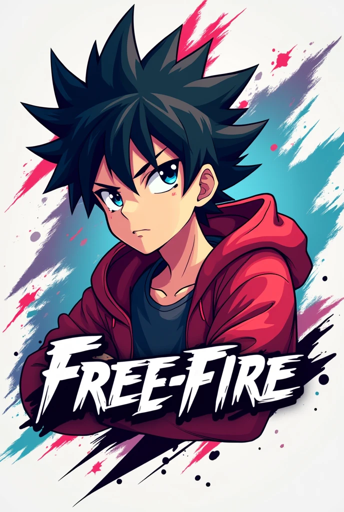 CREATE A GAMING LOGO LIKE ANIME BOY CHARACTER FREE FIRE YOITUBE CHANNEL LOGO WITHOUT TEXT