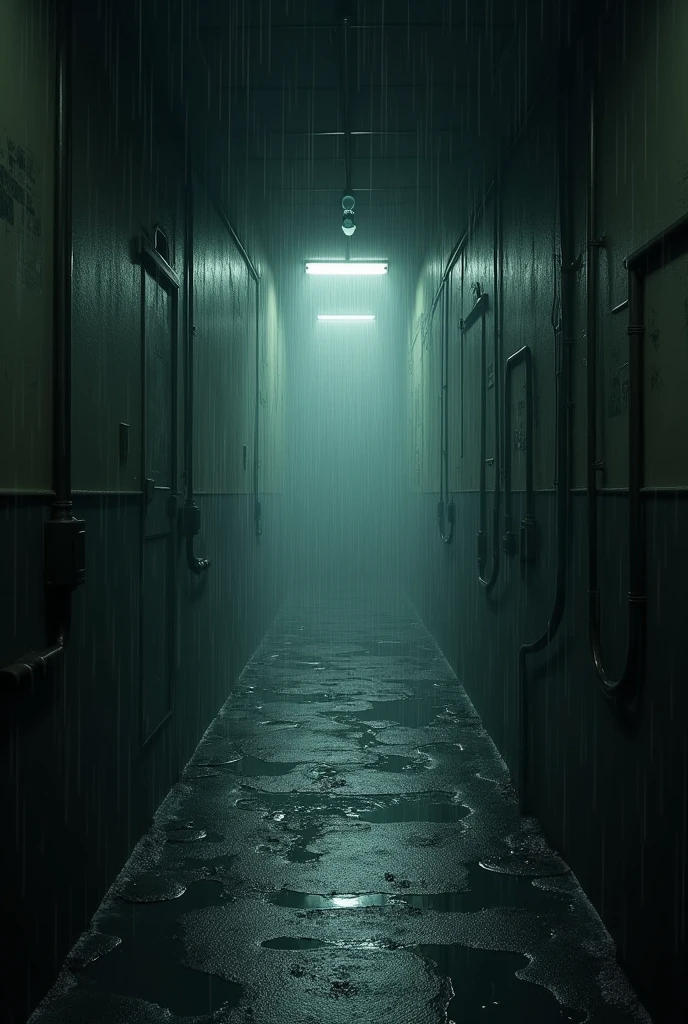 Claustrophobic environment on a rainy day