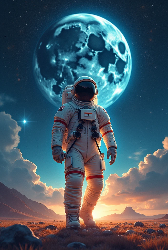 Create an poster on the topic i.e " Touching lives while touching the moon: India's Space Saga " without copying or plagiarism 