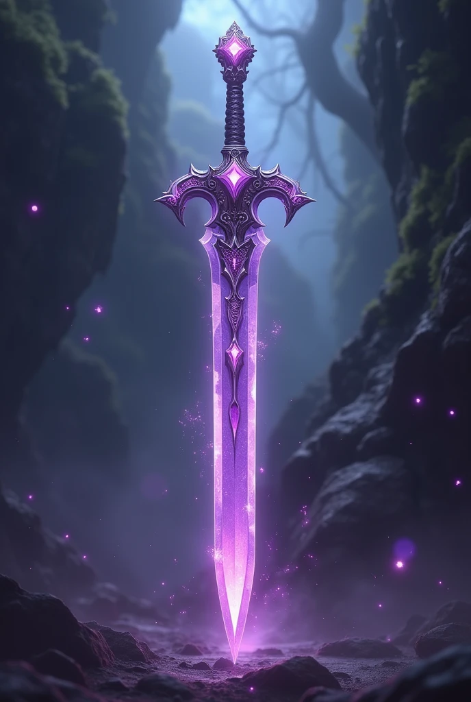 Diamond sword with amethyst handle