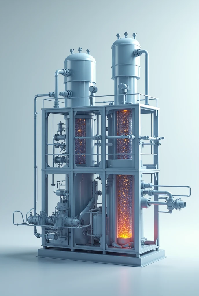 A 3D image of Air separator working animation 
