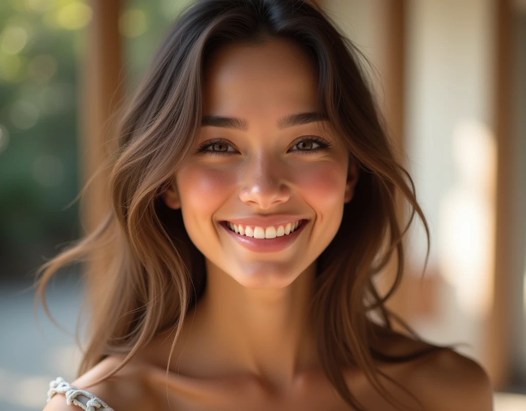 Beautiful girl smile image