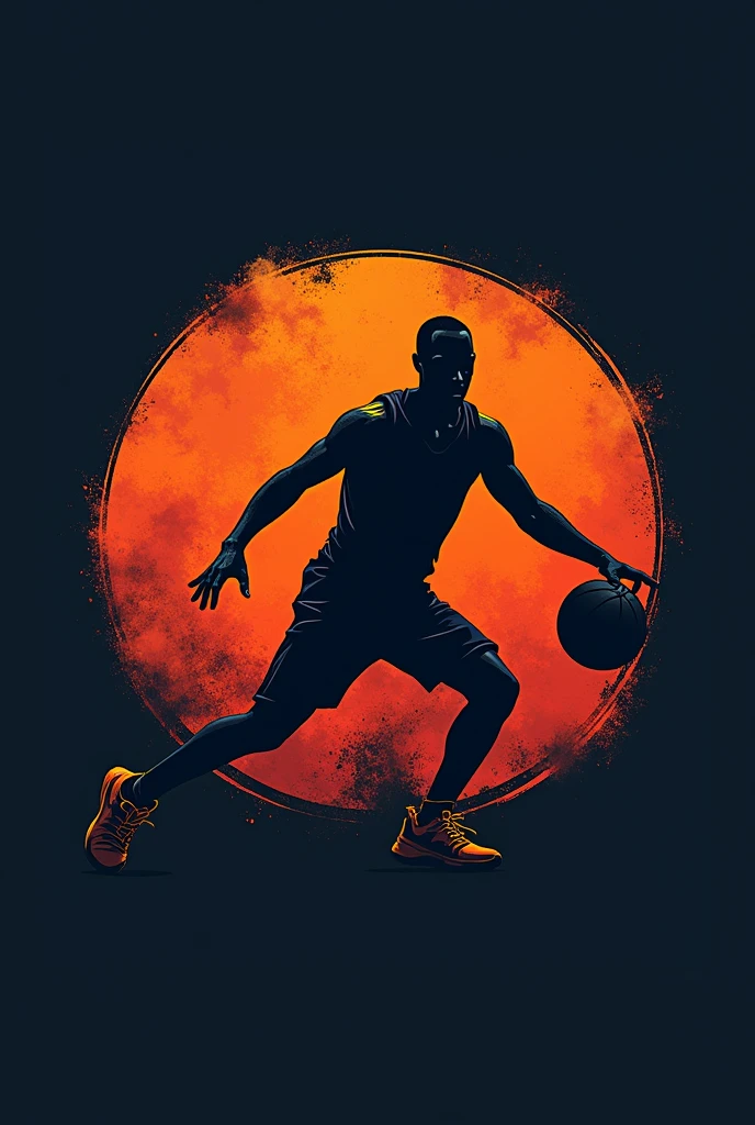 "In the zone" about basketball circle logo