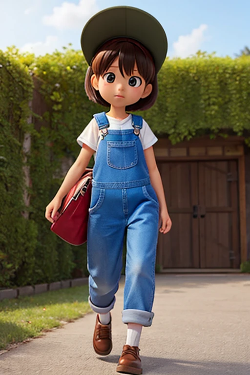 16age、female、overalls、