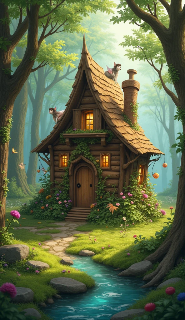 Forest House、wood、fairy tale Fantasy