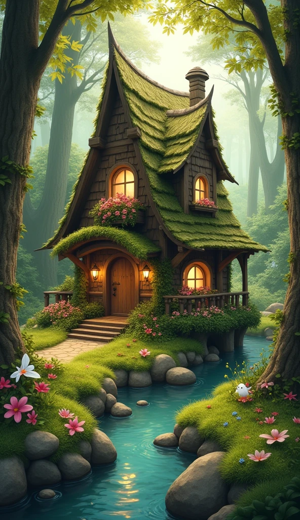 Forest House、wood、fairy tale　Fantasy