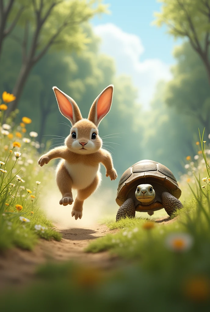 Rabbit run fast or trutle run slow
