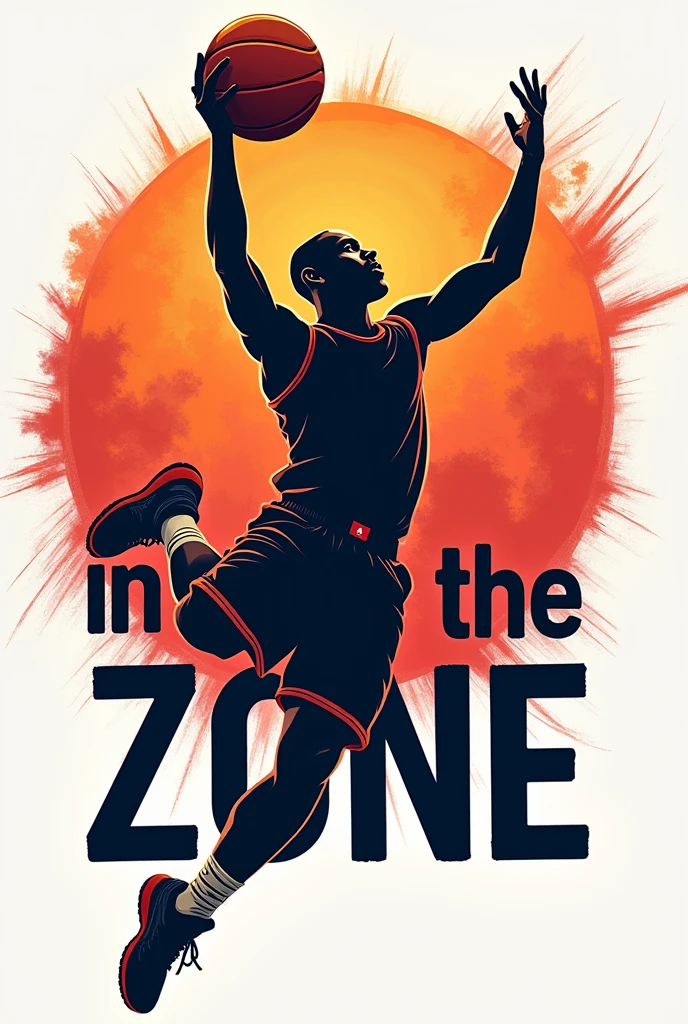 create a basketball logo and write "in the zone"