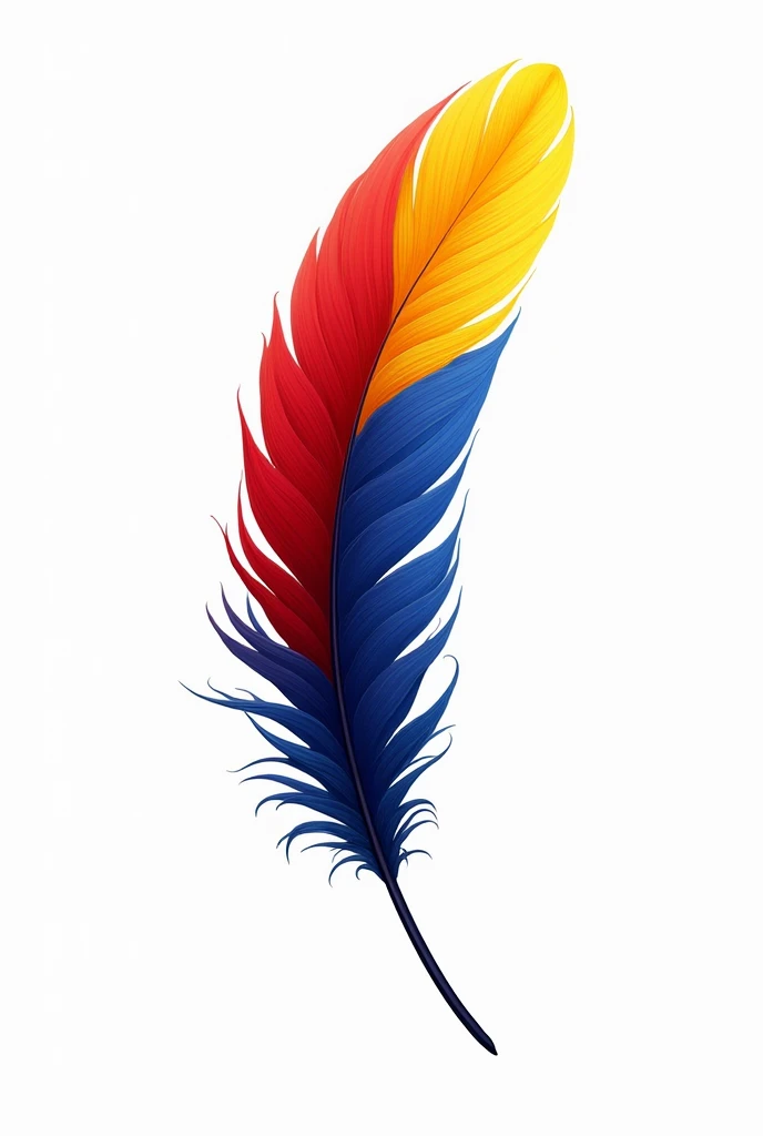 feather pen but the colors are the Philippines flag. White background also