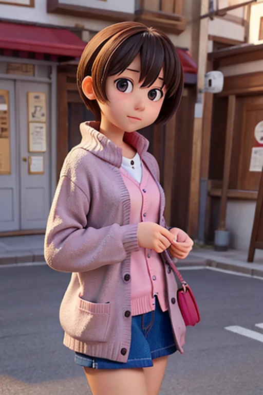 １６age、female、cardigan、