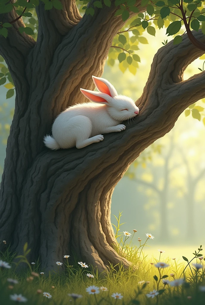 2 Rabbit on the tree sleeping