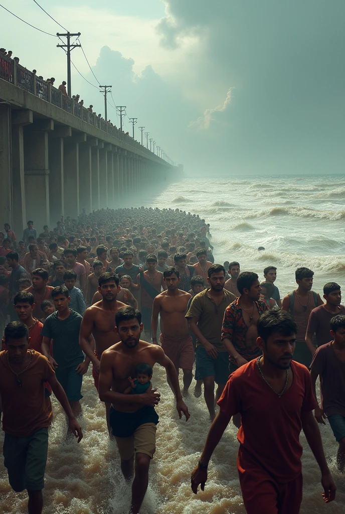 Indian tidal bar flooded Bangladeshis people, come into the Indian barrage