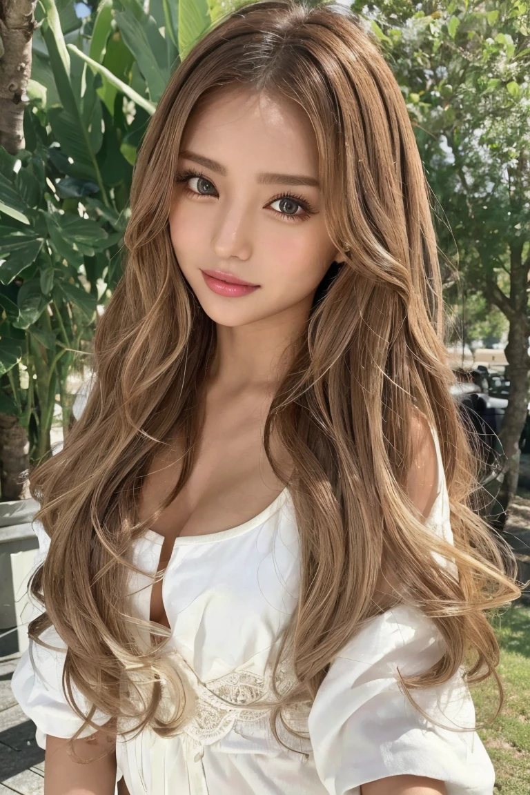 Long Hair,Curly Hair,White beige hair color:1.2,、Sunburn:1.5,Selfie:1.5、masterpiece、Highest quality、非常に精細な8k、Ultra HD、Very detailedな、Very detailed、とてもRealistic、Realistic、Japanese、one person&#39;s、High head rate、Beautiful realistic face、Realistic face in every detail、Attention to detail, Realistic Hair、Beautiful and realistic hairstyles、Beautiful and realistic eyes、hVery detailed realistic eyes、Proportional eyes、HVery detailed pupils、Very detailedリアルな自然な眉毛、Very detailedリアルな唇、 Beautiful and realistic lips、Pink lipstick、Sexy lips、Realistic and well-proportioned breasts、Realistic medium sized breasts、Slim Abs、Very detailed皮膚、Ultra-high resolution,8k,Realistic、 Perfect Sentence, Detailed lighting, Dramatic Shadows, Ray Tracing, 1 person, Looking at the audience、Tight white camisole:1.5、Big Breasts:1.4 、Condescending smile、Compensate、Sit on the bed
