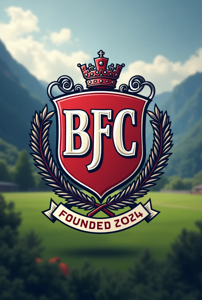 create a crest containing BFC and below Bavarian Football Conference founded 2024