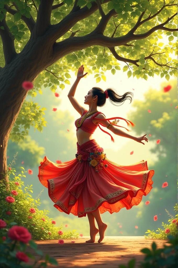 a tree on dance with a girl in song cikni cameli 