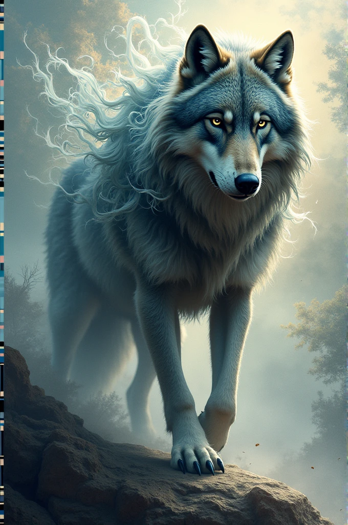 Wolf, many effects, realisti, abstract