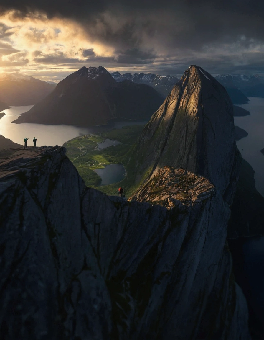 People on top of the mountain,View overlooking the lake, Max Reeve, most Epic Landscapes, norway mountains, Epic Landscapes照, Epic shock, Beautiful epic vista, incredible perspective, Stunning Mountains, an Stunning scenery image, Epic beautiful scenery, Stunning scenery, Epic Landscapes, The most beautiful scenery, Epic Landscapes, Mark Adams, Stunning scenery