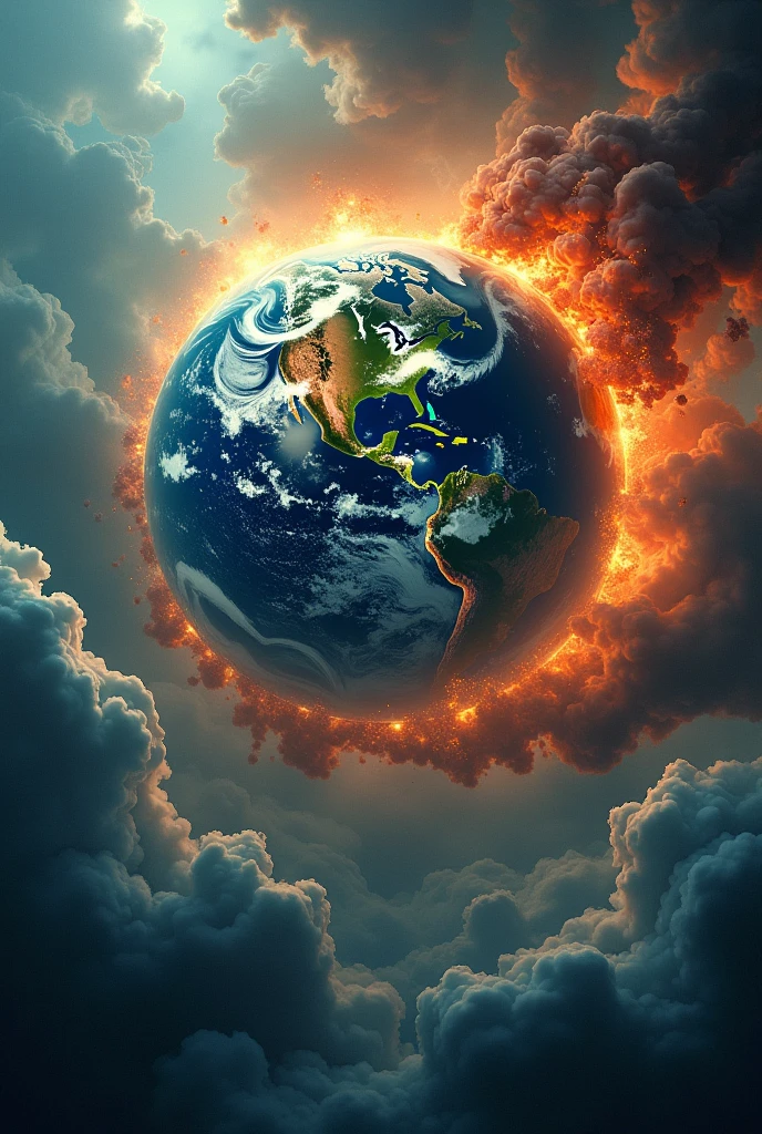 Generate a an attractive thumbnail about rising of global warming