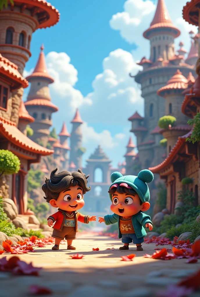 In cinematic 3D cartoon animation'