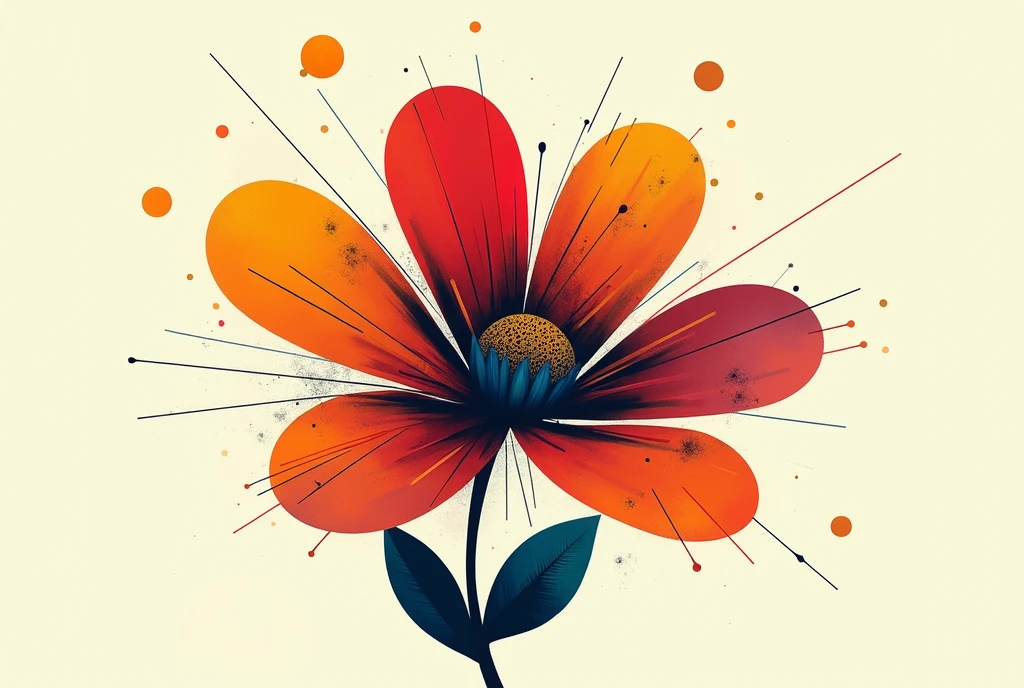 Abstract art work design on flower