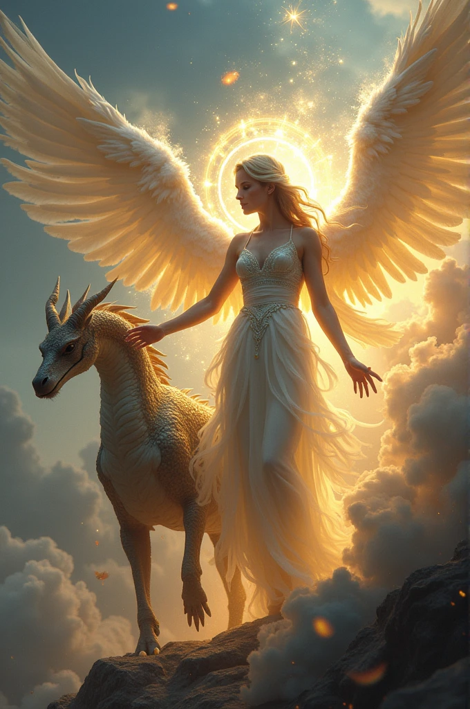 Angel with creature