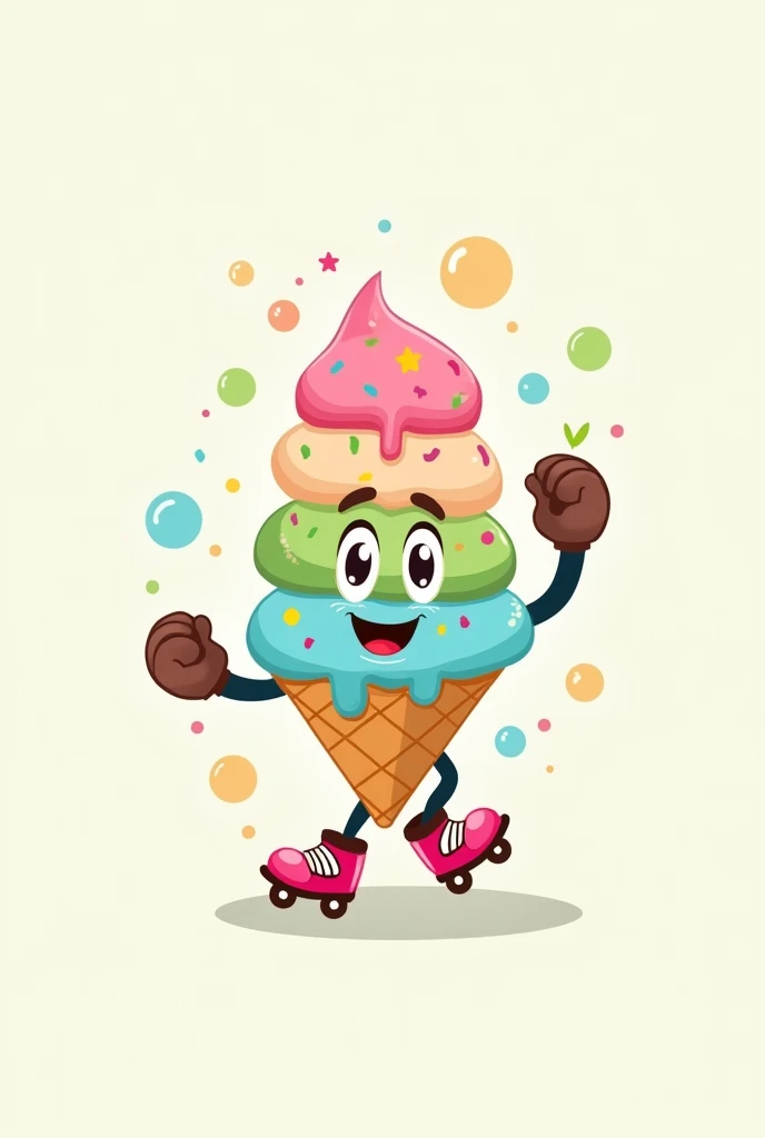 Make me a logo of an ice cream business that is mobile 