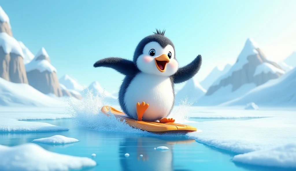 Here comes the penguin, sliding on ice,
With a waddle and a smile, he’s oh-so-nice.
He’s slipping and sliding with a joyful glide,
Join the parade and let’s enjoy the ride