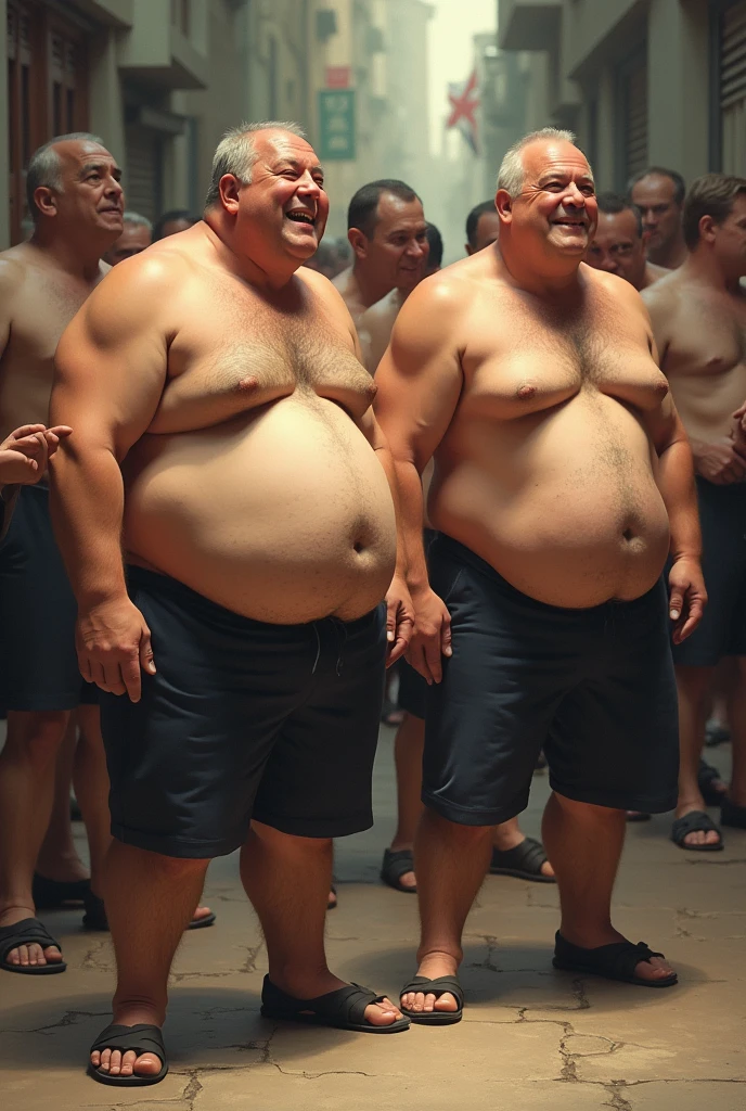 Men before fitness,Poor figure