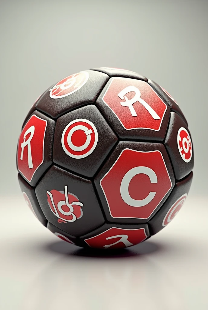 Foodball logo, football with each octagon of the ball is filled with restaurants logos