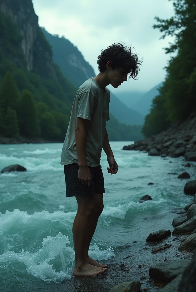 One young jump in river suiside