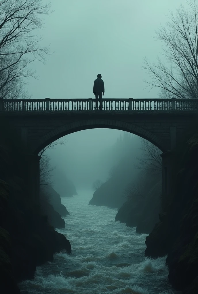 One young jump on river bridge suiside 
