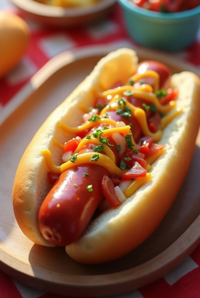 Create a hot dog 