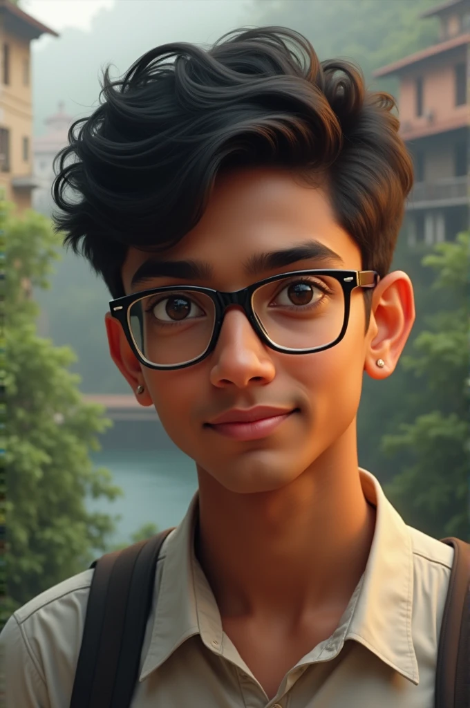 An Indian boy with specs of 20 years