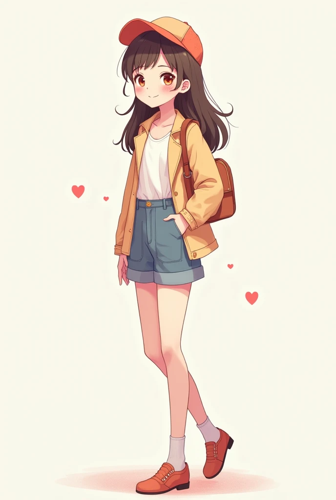 Full body drawing of a human character cute Stylish A more appropriate picture