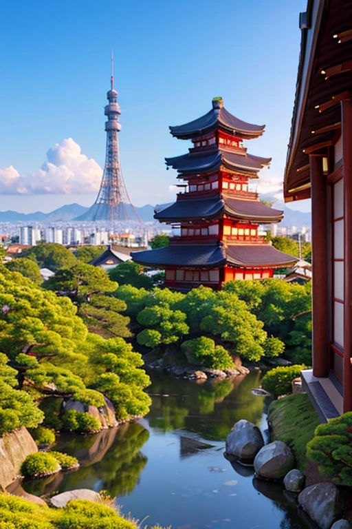 Background of Japan、City、