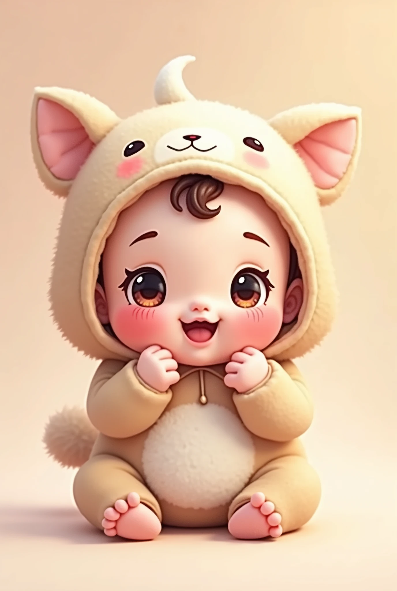 Chibi super cute baby hooded costume