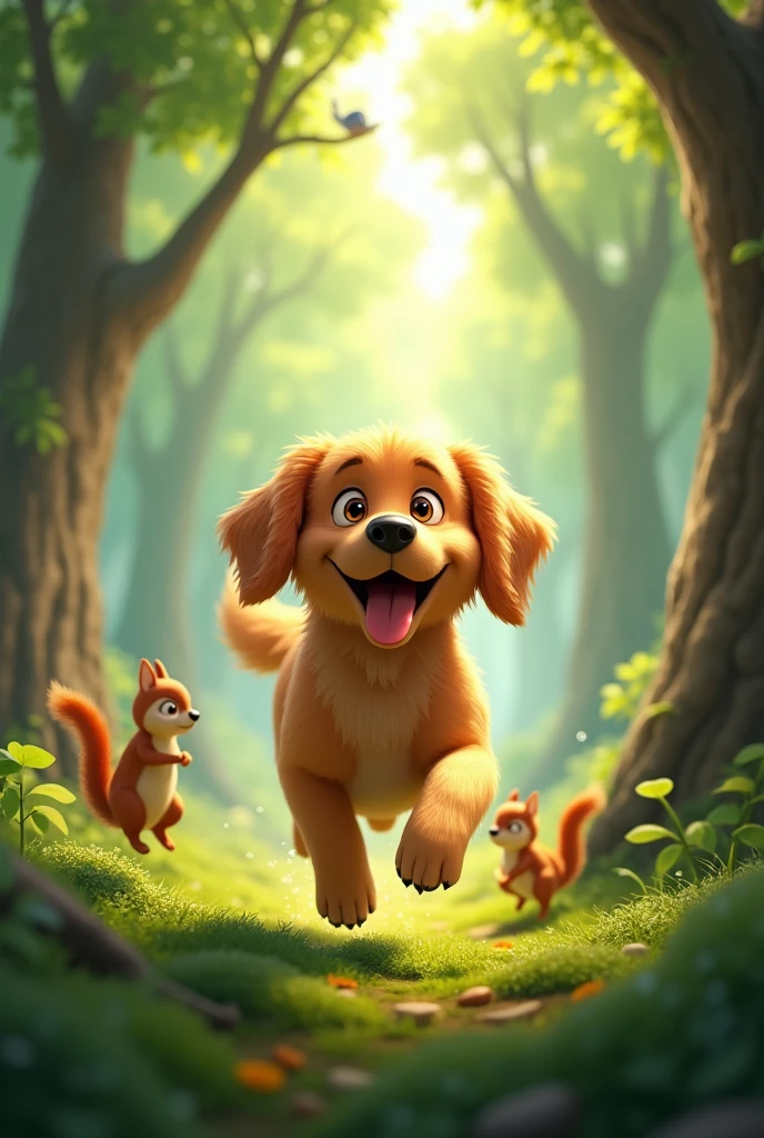 The happy dog, decided to go on an adventure.