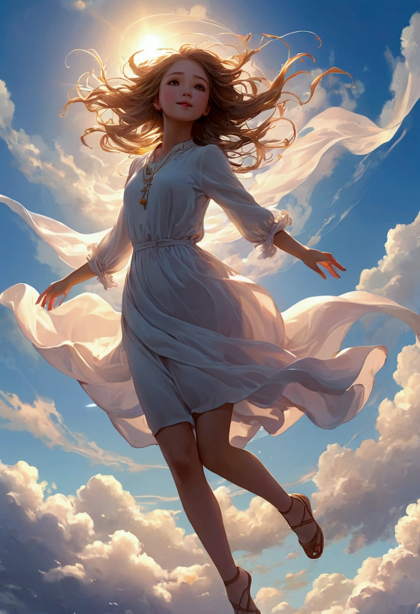 Sky flaying girl video 