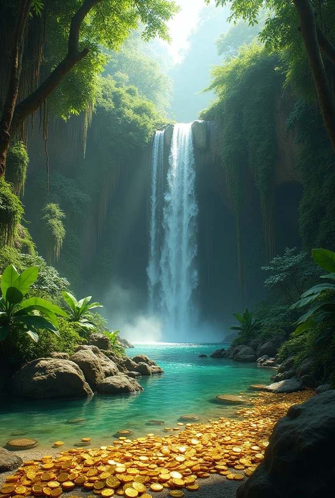 a dream arabian jungle valley were beautiful water pound and pound side 100 gold coins