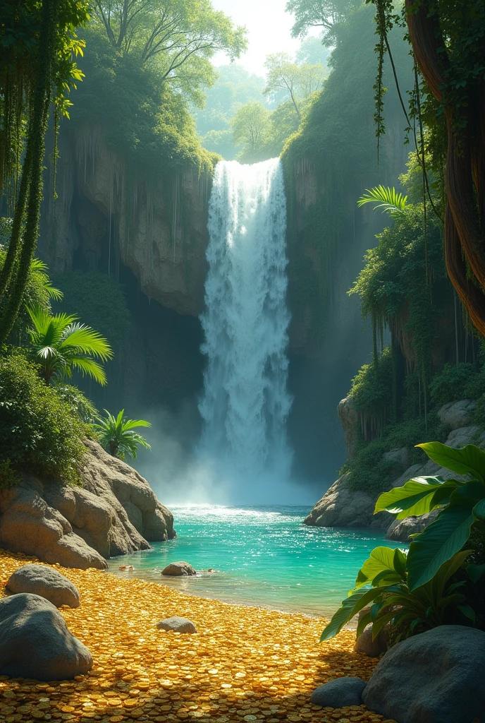 a dream arabian jungle valley were beautiful water pound and pound side 100 gold coins
