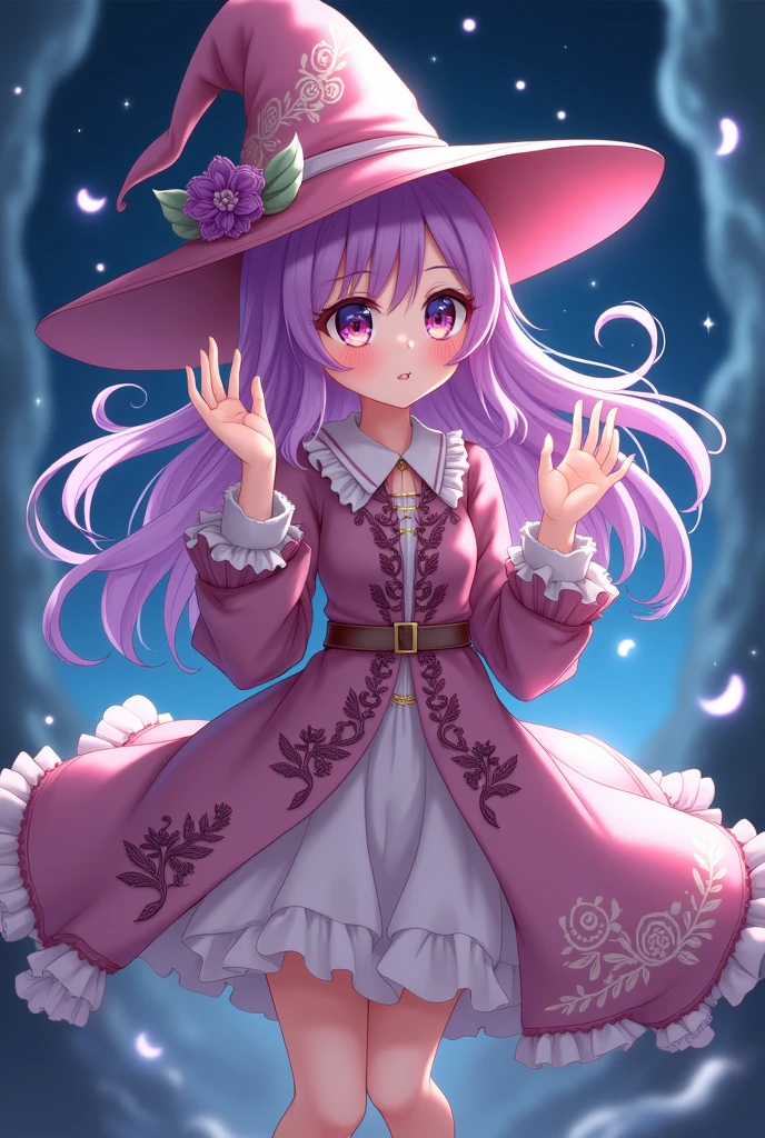 Anime girl young witch  
