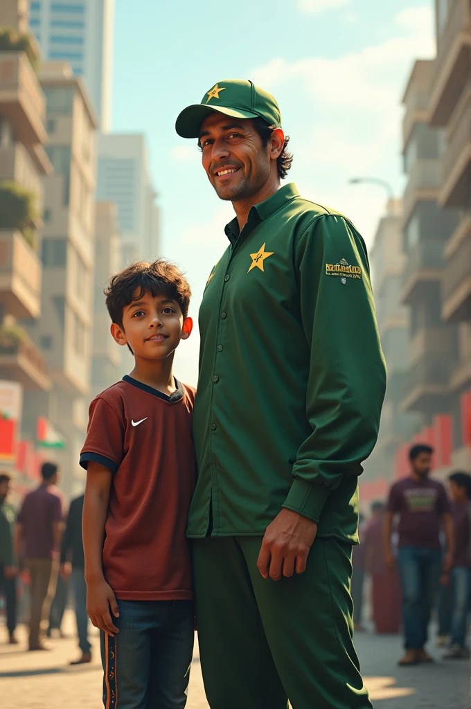 Boy with Imran Khan 