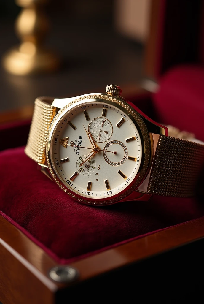 write letter b and g on a fancy watch