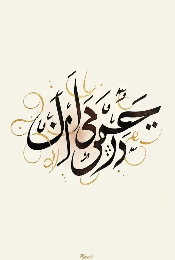 Write "Taihan Taib" in cursive letters